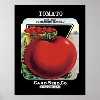 Etikett für Tomatenpackungen Poster