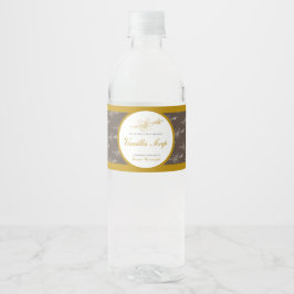Etikett für Vanilla-Seife, braun, goldgelb