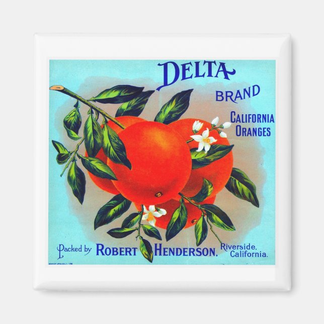 Etikett für Vintage Fruchtkäfige Magnet (Vorne)