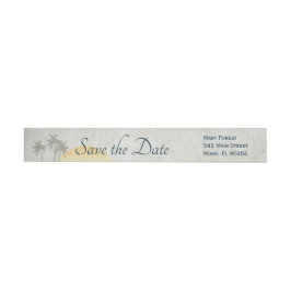 Etikett für Vintage Zieladresse Save the Date