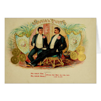 Etikett für Vintage Zigarrenboxen