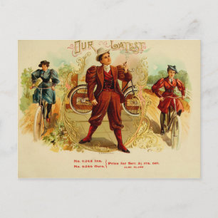 Etikett für Vintage Zigarrenboxen Postkarte