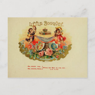 Etikett für Vintage Zigarrenboxen Postkarte