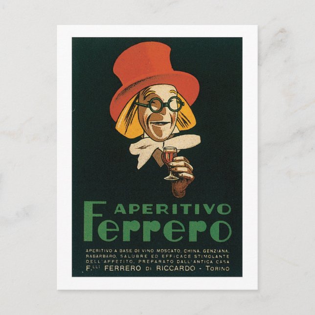 Etikett für Vintages Weinholz Postkarte (Vorderseite)