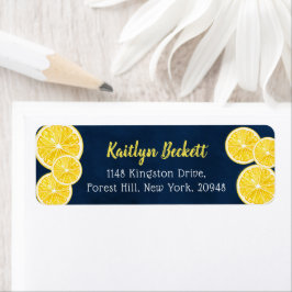 Etikett für Wasserfarben-Lemon-Scheiben