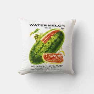 Etikett für Wassermelonen Kissen