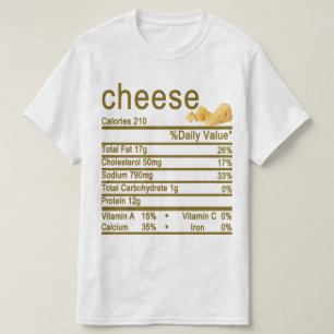 Etikett "Käse Nutrition Facts" T-Shirt