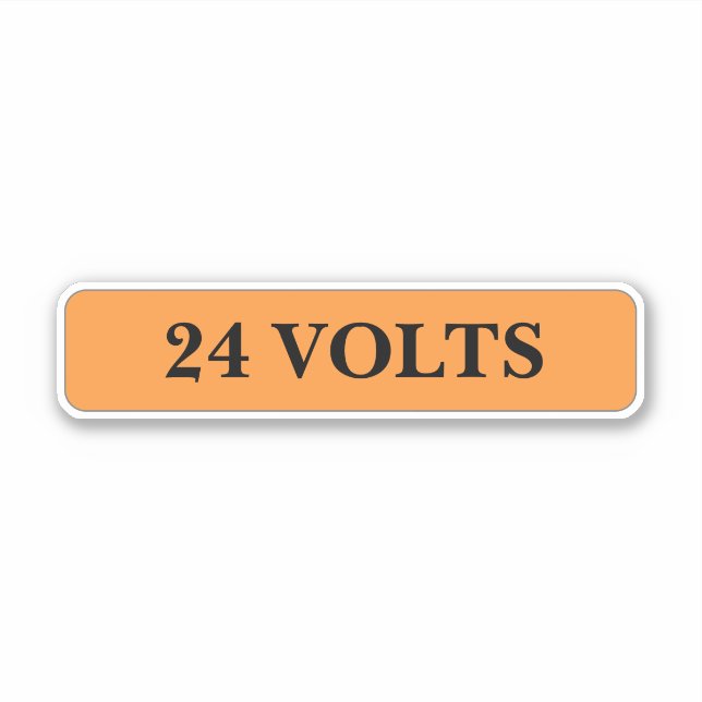 Etikett mit 24 Volt (Vorderseite)