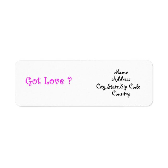 Etikett mit got Liebe (Vorne)
