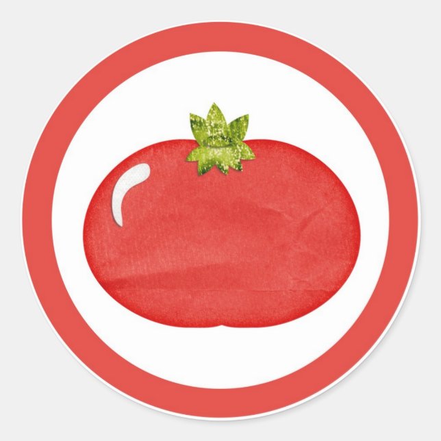 Etikett mit Tomatenaroma Runder Aufkleber (Vorderseite)