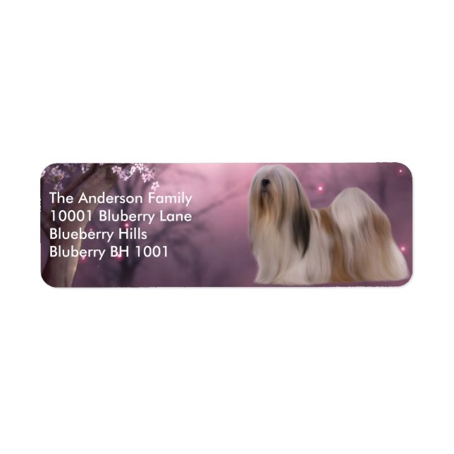Etikett Rücksendeadresse Lhasa Apso (Vorne)