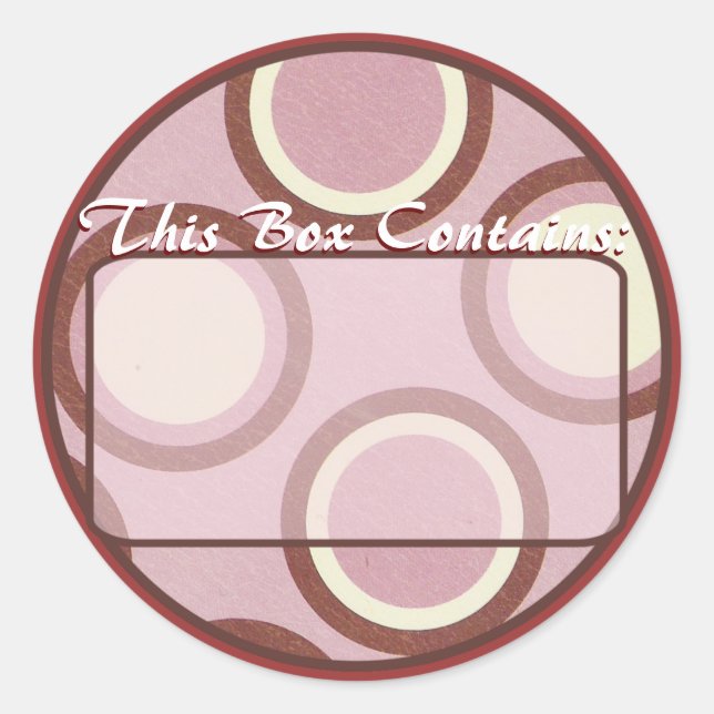 Etikett Runder Aufkleber (Vorderseite)