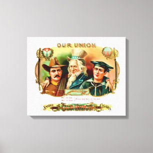 Etikett unserer Union Vintage-Zigarrenkiste Leinwanddruck