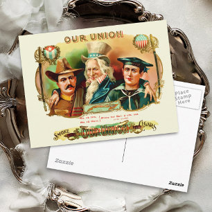 Etikett unserer Union Vintage-Zigarrenkiste Postkarte