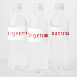 Etikette Wasserflasche Dihydrogenmonoxid