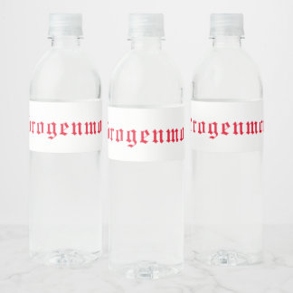Etikette Wasserflasche Dihydrogenmonoxid