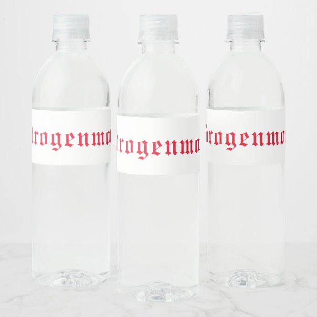 Etikette Wasserflasche Dihydrogenmonoxid (Flaschen)