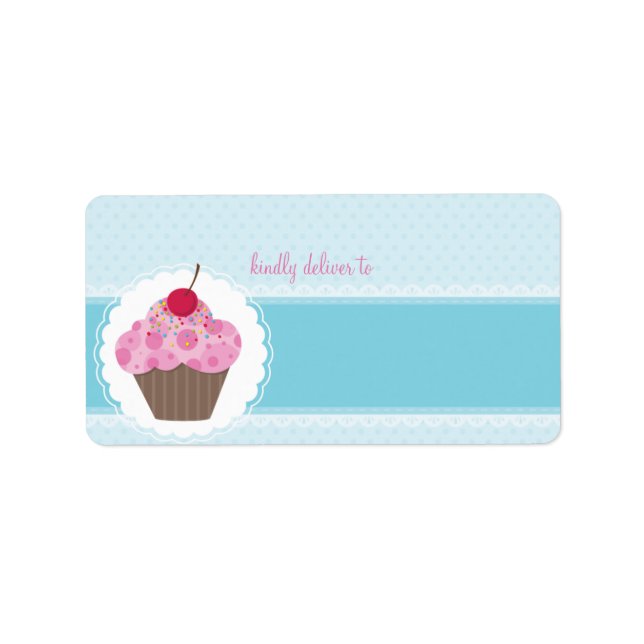 ETIKETTEN:: Cupcake 5SQ Adressaufkleber (Vorne)