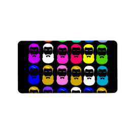 Etiketten für abstrakte Beards Adressaufkleber