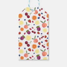 Etiketten für Aquarellfrüchte