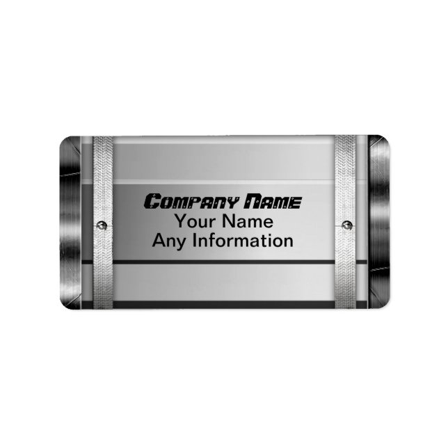 Etiketten für Metallplatten Adressaufkleber (Vorne)