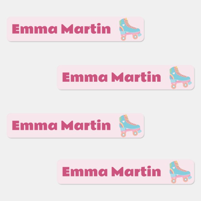 Etiketten für Pens - Roller Disco Pastel Pink (Gruppe)