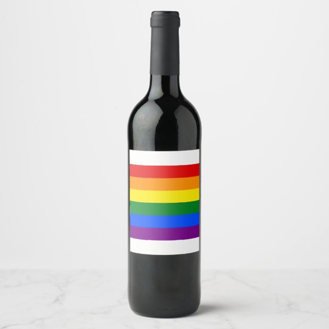 Etiketten für Regenbogenweine (Set von 6) (Vorderseite)