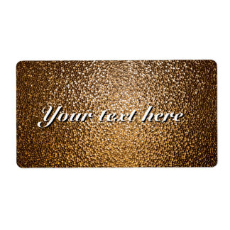 Etiketten mit festlichem goldfarbenem Muster