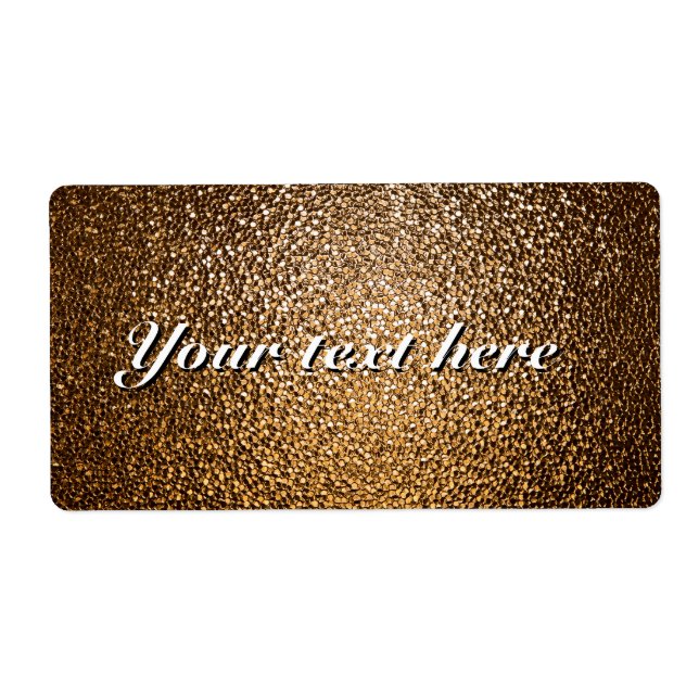 Etiketten mit festlichem goldfarbenem Muster (Vorne)