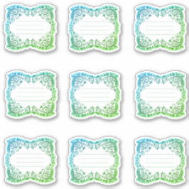 Etiketten mit Filigranfarben