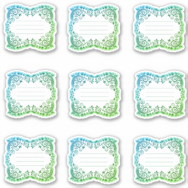 Etiketten mit Filigranfarben (Vorderseite)