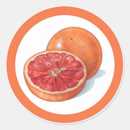 Etiketten mit Grapefruitaroma Runder Aufkleber