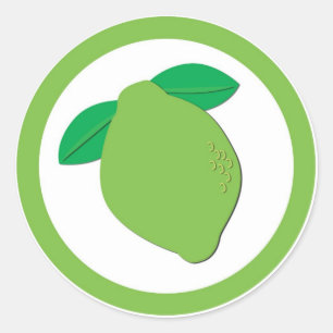 Etiketten mit Limonem Geschmack Runder Aufkleber