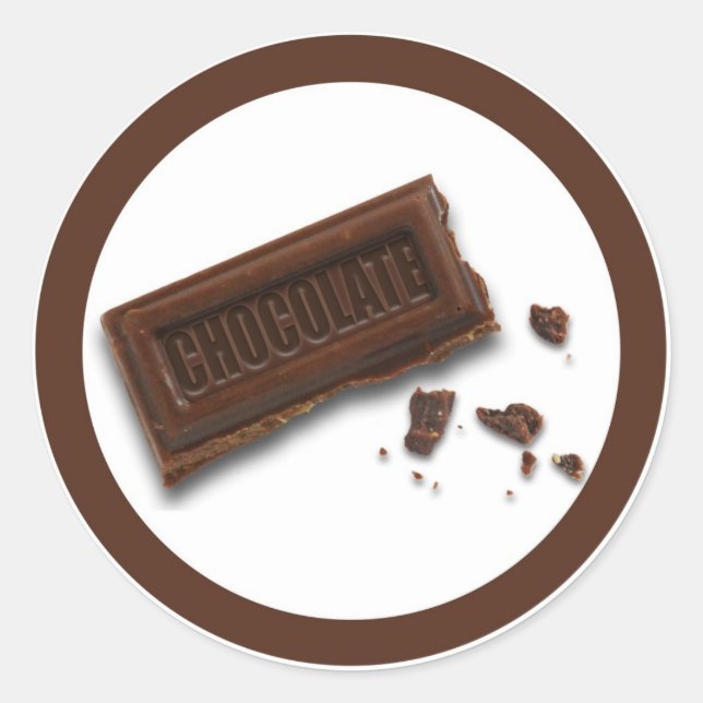 Etiketten mit Schokoladenaroma Runder Aufkleber (Vorderseite)
