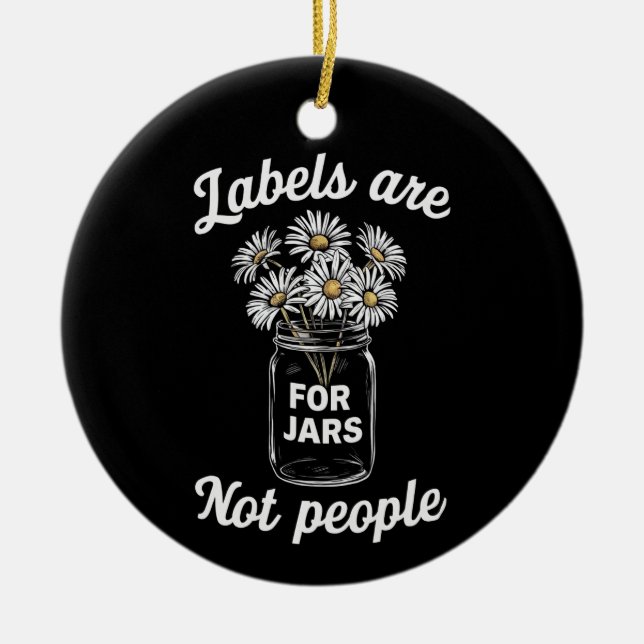Etiketten sind für Glas nicht Menschen Blume Keramik Ornament (Vorne)