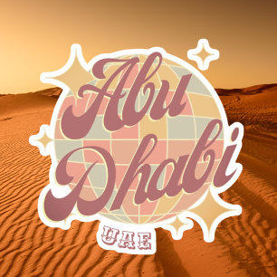 Etikettenaufkleber für Abu Dhabi City UAE Aufkleber