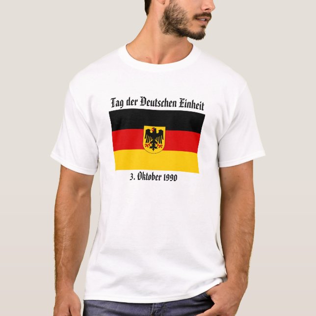 Etikettieren Sie der Deutschen Einheit, 3. Oktober T-Shirt (Vorderseite)