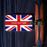 Etikettiert kundenspezifisches Reisegepäck der Gepäckanhänger<br><div class="desc">Etikettiert kundenspezifisches Reisegepäck der britischen Gewerkschafts-Jackflagge. Kundenspezifische patriotische Zusätze für Taschen und Koffer. Addieren Sie Ihren eigenen einzigartigen Text,  Zitat,  Namen,  Monogramm,  Sprichwort etc. Englischstolz. England BRITISCHES Vereinigtes Königreich,  GB Großbritannien.</div>