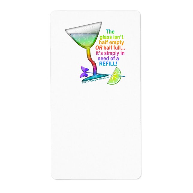 ETIKETTIERUNG - GLAS HALF VOLLSTÄNDIG (Vorne)