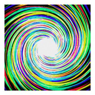 Étincelle couleur Swirl Poster parfait