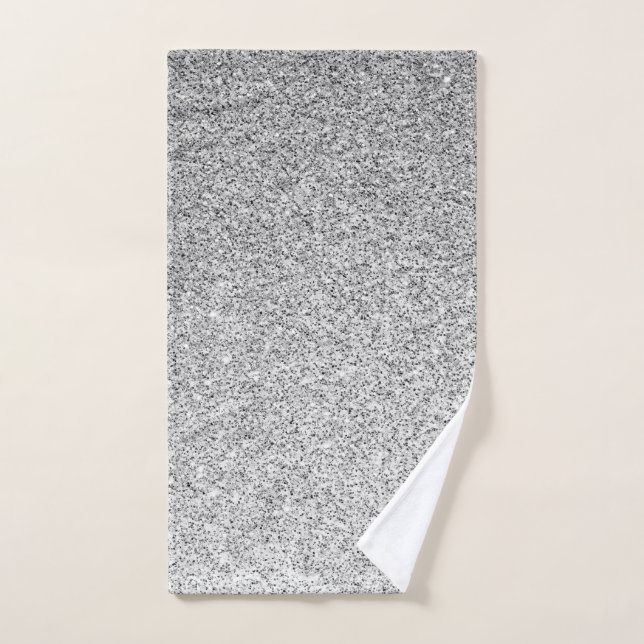 Étincelle de parties scintillant gris argenté (Serviette à main)