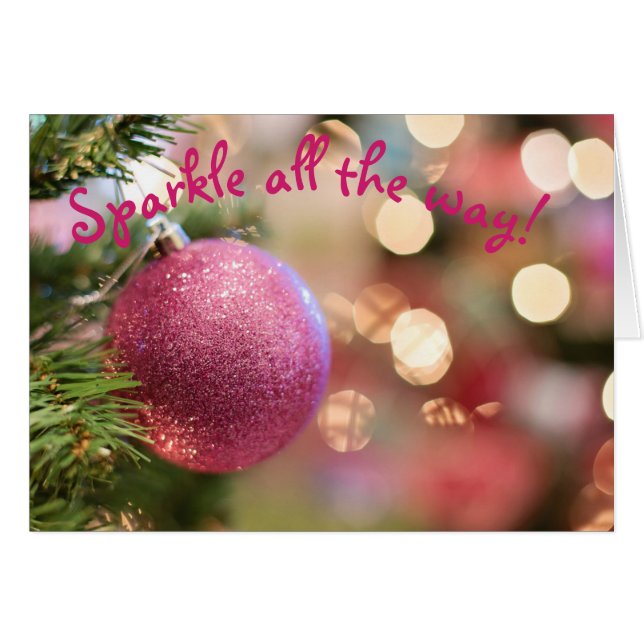 Étincelle Tout Le Chemin Carte De Noël (Devant horizontal)