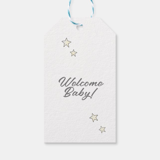 Etiqueta Bienvenido Bebé! Geschenkanhänger (Rückseite)