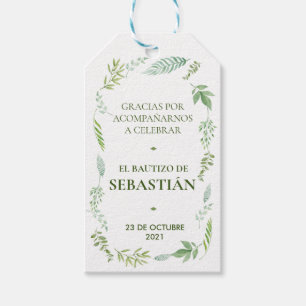 Etiqueta de agradecimiento para bautizo geschenkanhänger