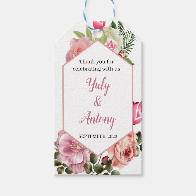 Etiqueta para regalo de boda geschenkanhänger (Vorderseite)