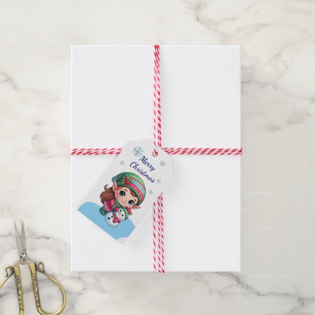 Etiqueta Para Regalo Duendecilla Navideña Geschenkanhänger (Mit Garn)