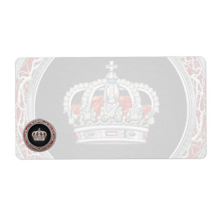 Étiquette [100] Prince-Princesse King-Queen Crown [Argent]