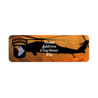 Étiquette 101e division aéroportée criant un timbre d'aigle