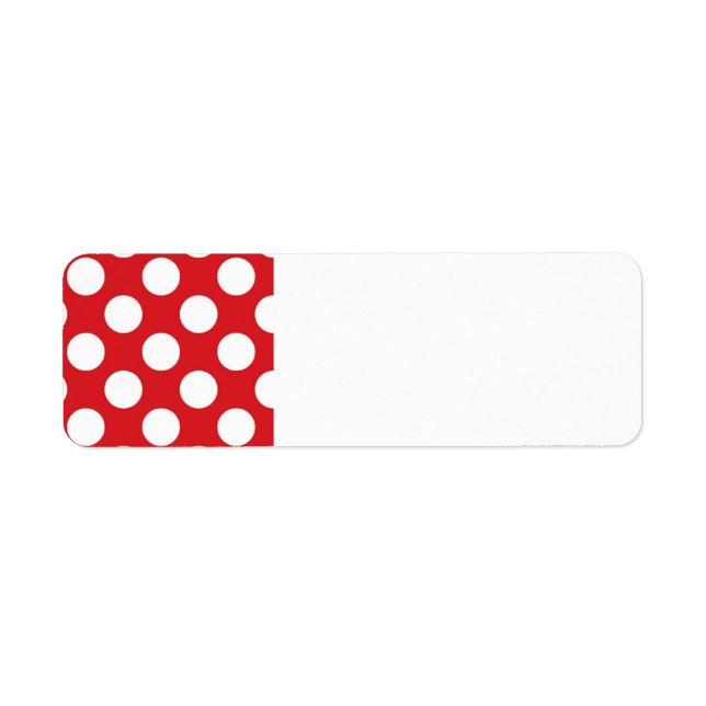 ÉTIQUETTE 136 RED WHITE POLKA DOTS POLKADOT (Devant)