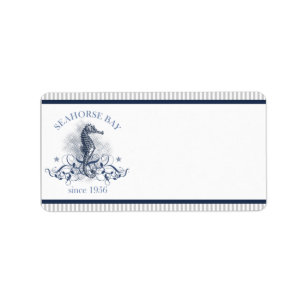 Étiquette 1,25 po x 2,75 po Adresse postale Bleu Bande de ch